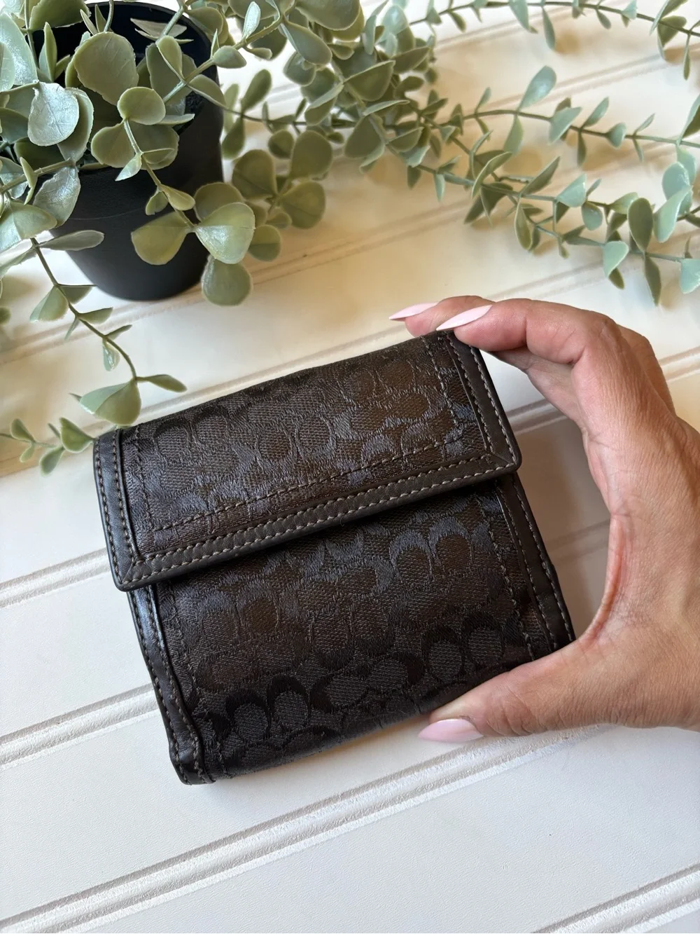 Coach wallet hand